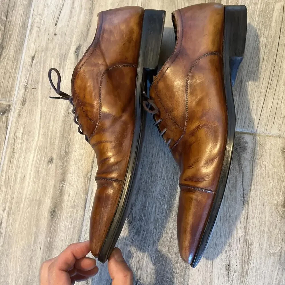 MAGNANNI FLEX MENS DRESS SHOES SIZE US12 MADE IN SPAIN GOOD CONDITION *READ*